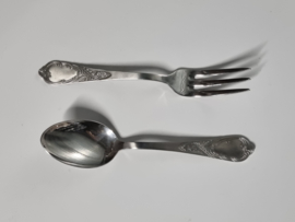 Gallo Inox Set 2x Opscheplepel en vork