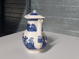 Engels Copeland Spode's Tower blauw Koffiepot groot model