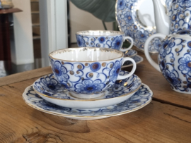 Lomonosov blauw Imperial Theeservies 5-persoons