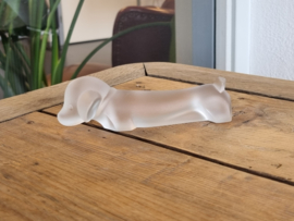 Leerdam Lucienne Bloch Glas Teckel helder glas