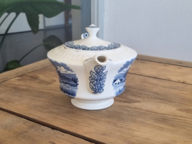 Boerenhoeve blauw Societe Ceramique Theepot