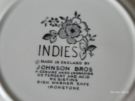 Engels blauw Johnson Bros Indies bordje 18 cm