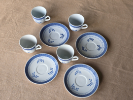 Royal Copenhagen Tranquebar Trankebar set 4x espresso kop en schotel