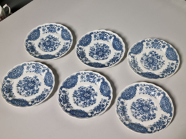 Engels Ridgway Windsor blauw Set 6x Soepkom met schotel