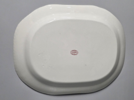 Engels Copeland Spode's Tower rood grote rechthoekige schaal 38 cm