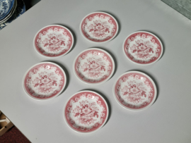 Villeroy en Boch Balmoral rood set 7x gebaksbordje 16 cm