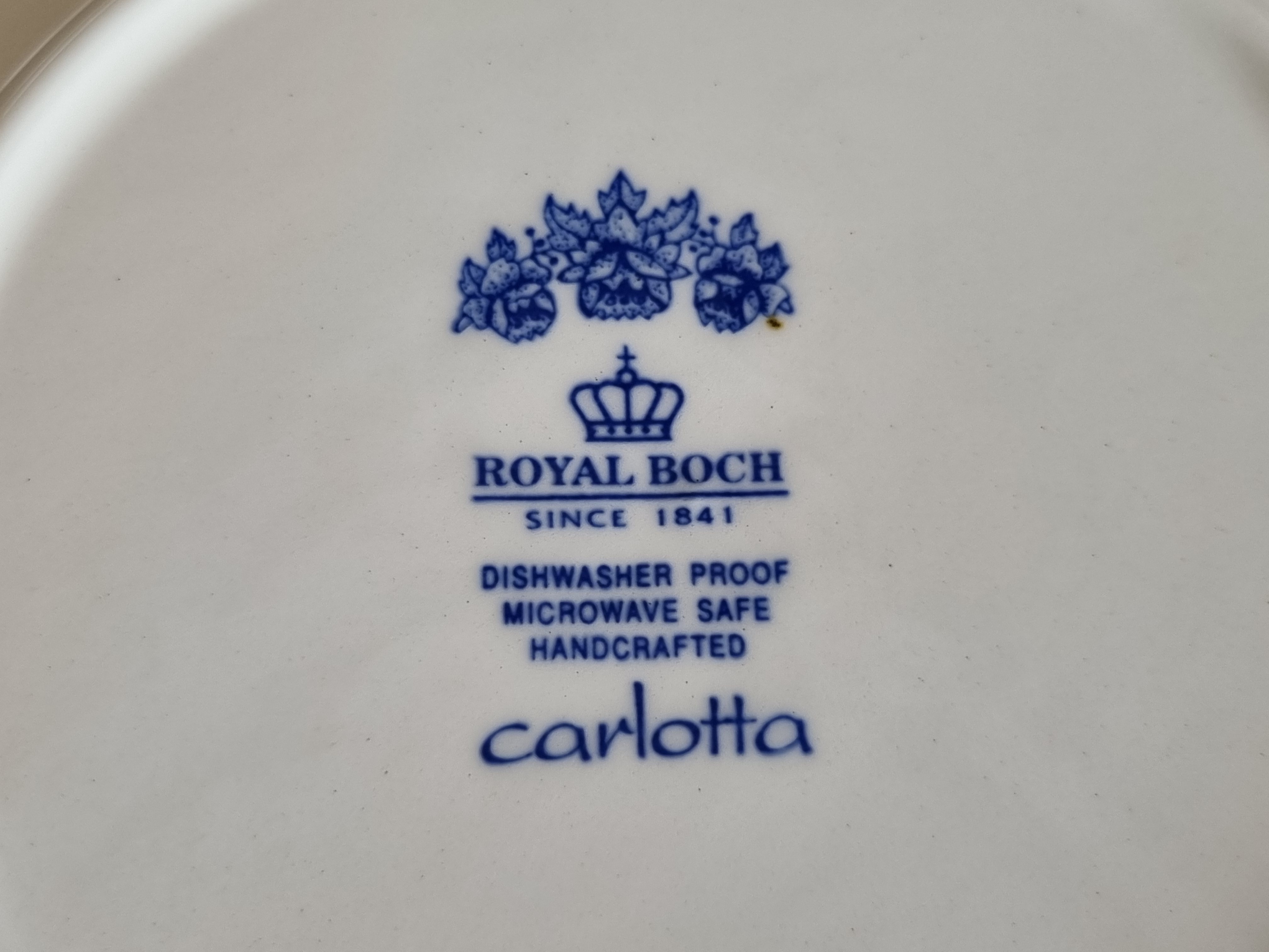 Boch Belgium Carlotta blauw diep pasta curry bord 23 cm