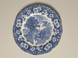 Engels blauw Enoch Wedgwood Woodland Gebaksbord Pannenkoekenbord 28,5 cm