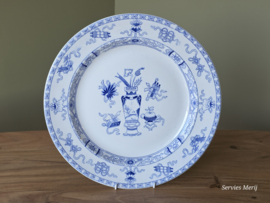 Potiche blauw Petrus Regout groot bord 34 cm
