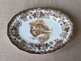 Engels Palissy Game Series ovale schaal 30 cm (afbeelding fazant )