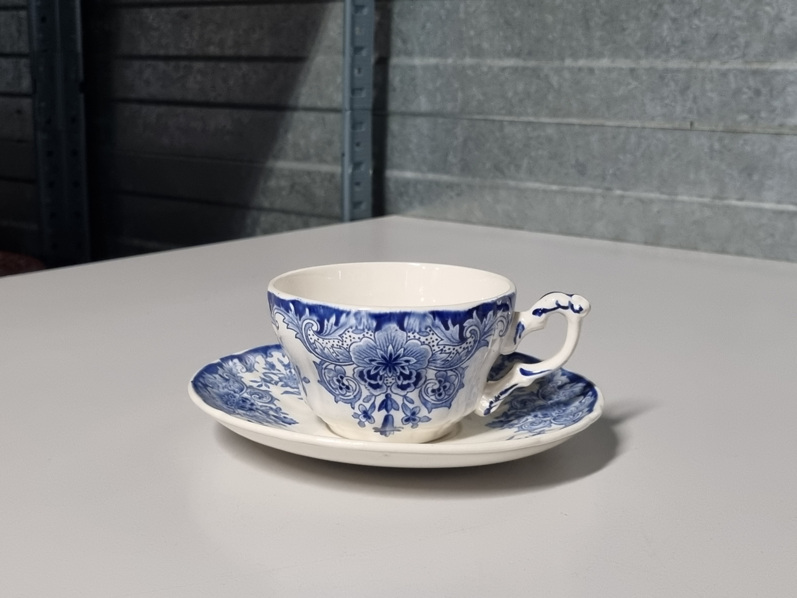Boch BFK decor Dordrecht blauw kop en schotel