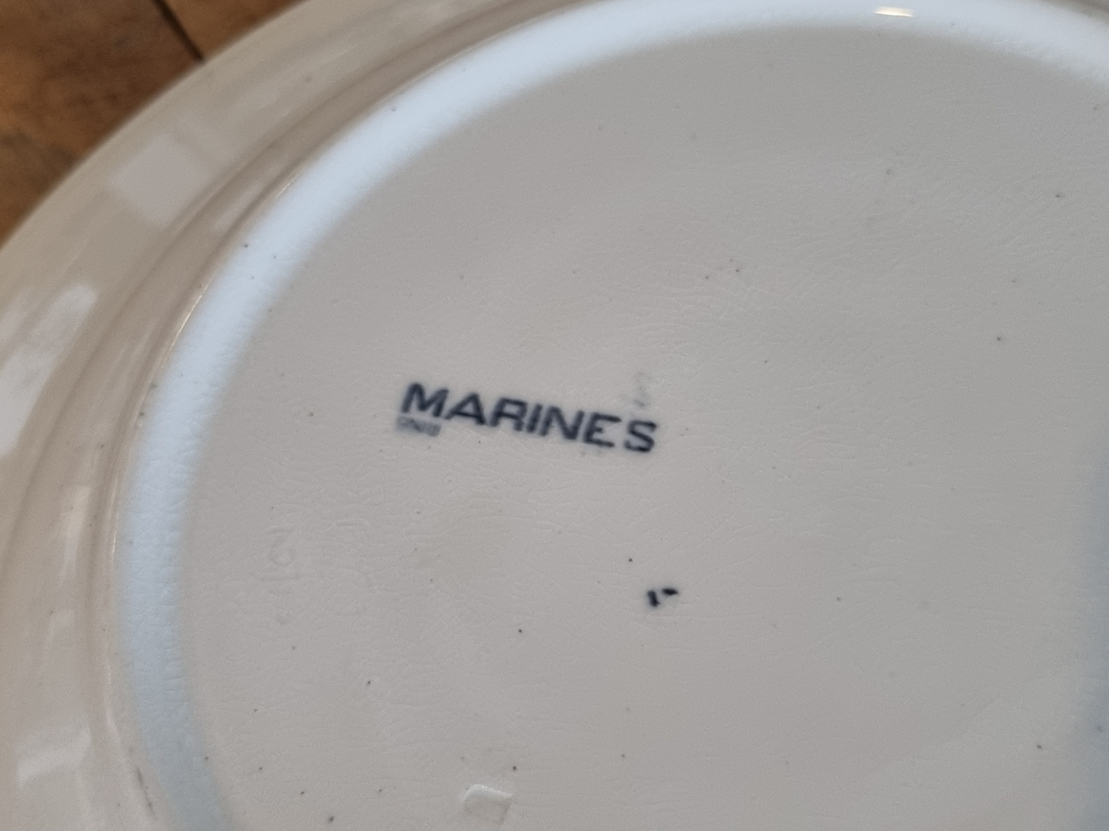 Petrus Regout Marines donkerblauw diep bord 23,5 cm (rond model, zonsondergang)