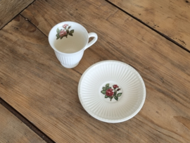 Wedgwood Moss Rose koffie kop en schotel