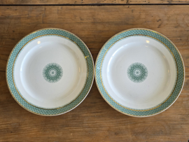 Societe Ceramique Elvira groen set 2x Bord 19,5 cm