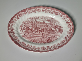 Engels rood Jachtservies Myott's Country Life Serveerschaal 29 cm