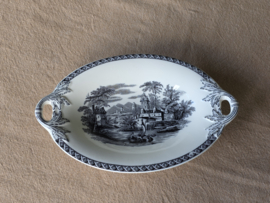 Wedgwood Lugano ovaal schaaltje met greepjes 23 cm