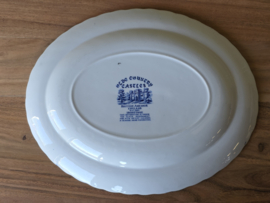 Engels blauw Olde Country Castles ovale schaal 30 cm
