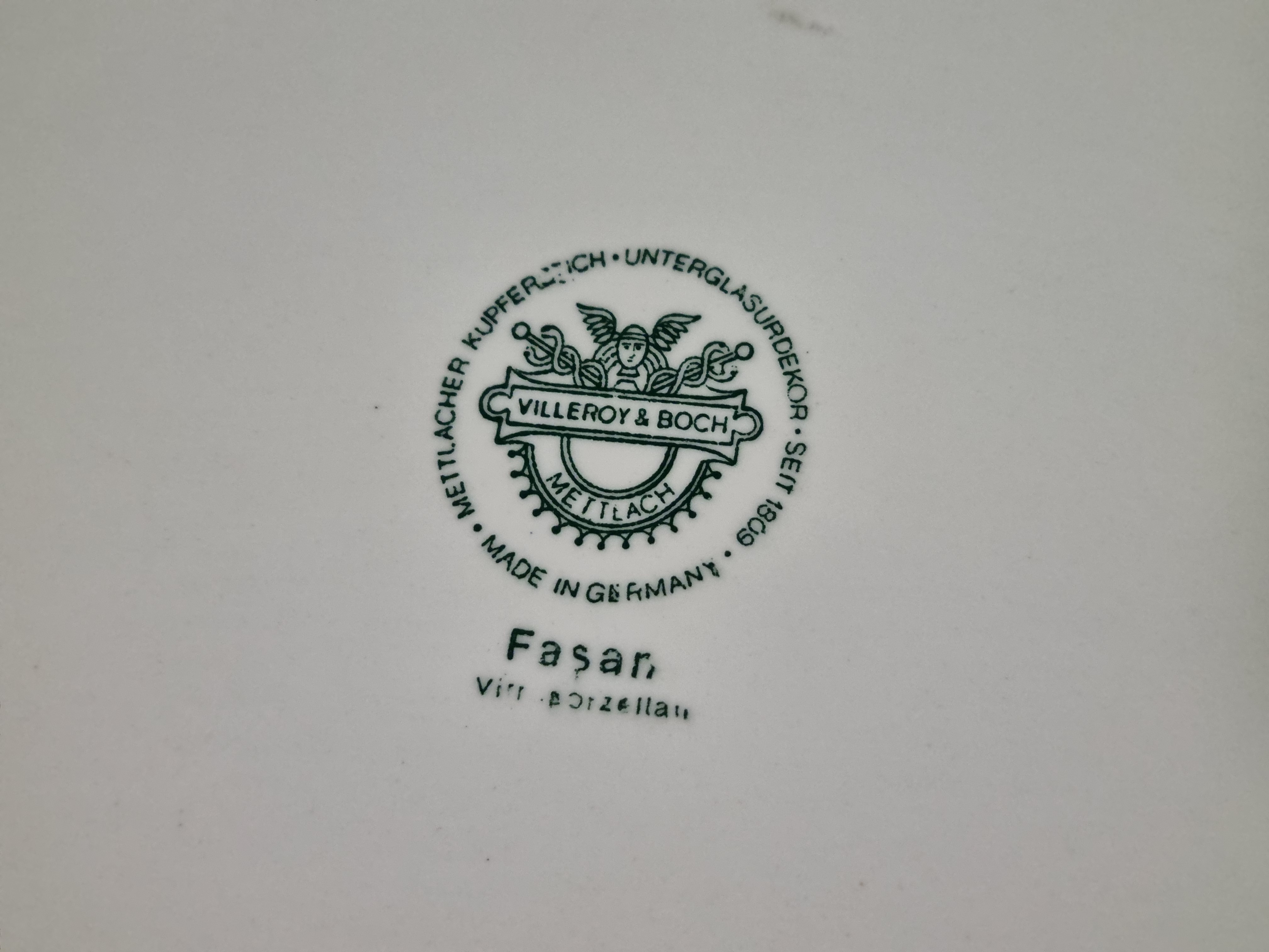 Villeroy en Boch Fasan groen Schaal ovaal 42 cm