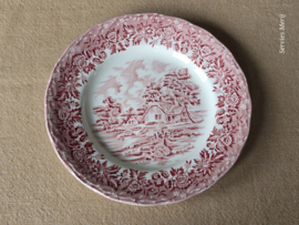 Engels rood Grindley Country Style gebaksbord 17,5 cm