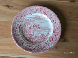 Engels rood English Ironstone Tableware EIT ontbijtbord 22 cm (kasteel)