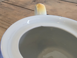 Mosa Maastricht theepot geel met blauw