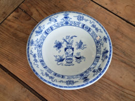 Potiche blauw Petrus Regout Tazza op lage voet 22 cm