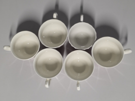 Engels rood Royal Wessex Postkoets set 6x kop en schotel