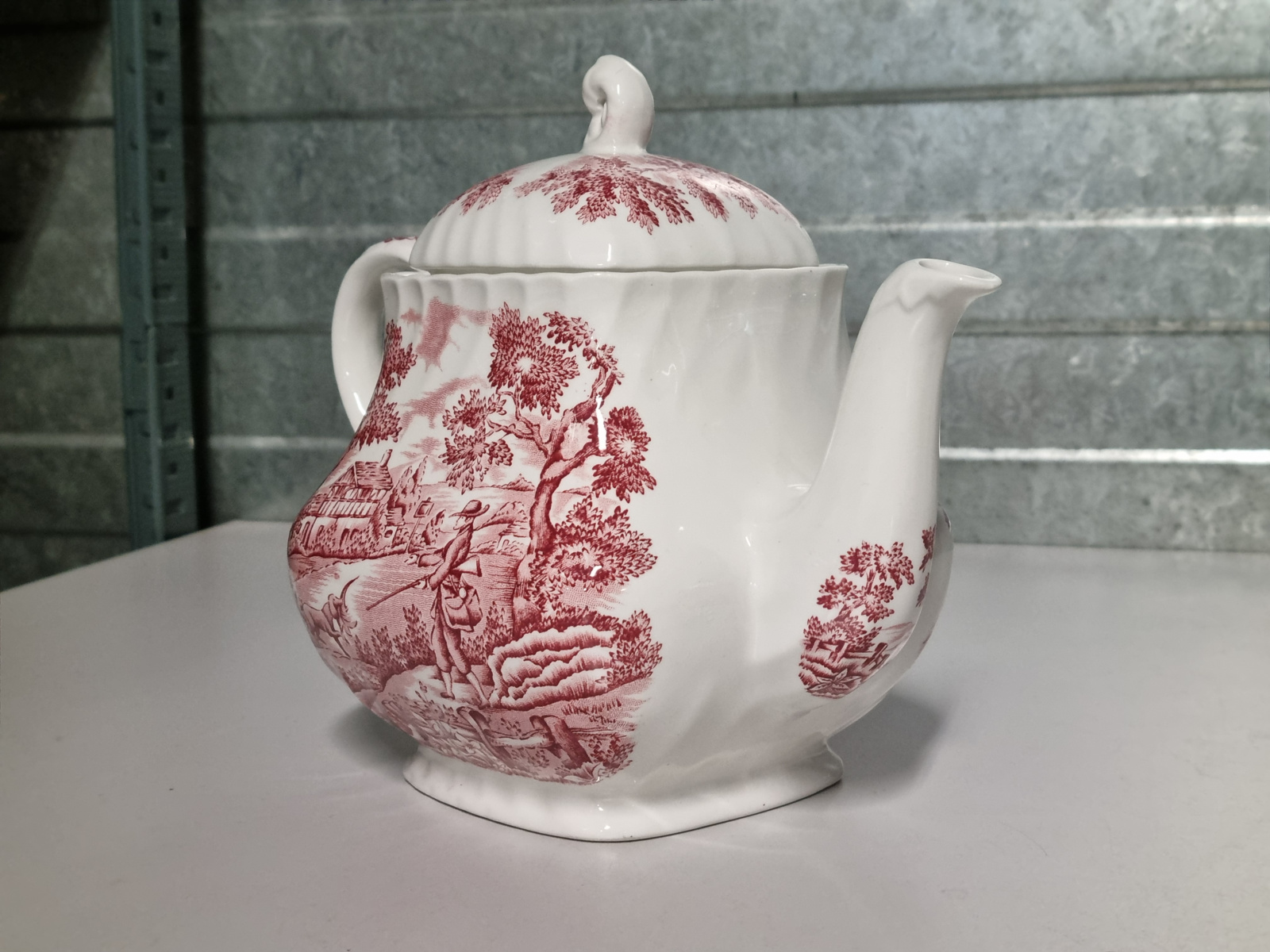 Engels rood Jachtservies Myott The Hunter Theepot 1,2 liter