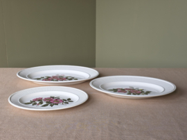 Wedgwood Briar Rose set 3x ovale schaal