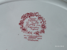 Engels rood Ridgway Woburn ovale schaal 30,5 cm