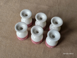 Engels rood Enoch Wedgwood River Scene set 6x eierdopje