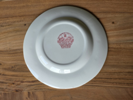 Engels rood Enoch Wedgwood Dickens Coaching Days plat dinerbord 25 cm