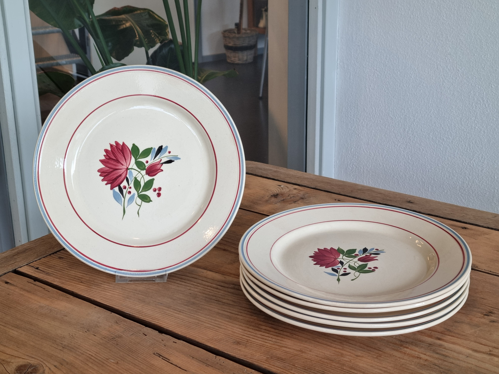 Boch Belgium Set 6x Plat Dinerbord 25,5 cm