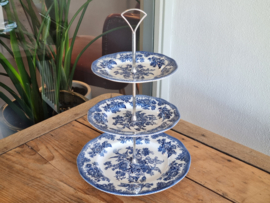 Enoch Wedgwood Asiatic blauw Etagere 3-laags