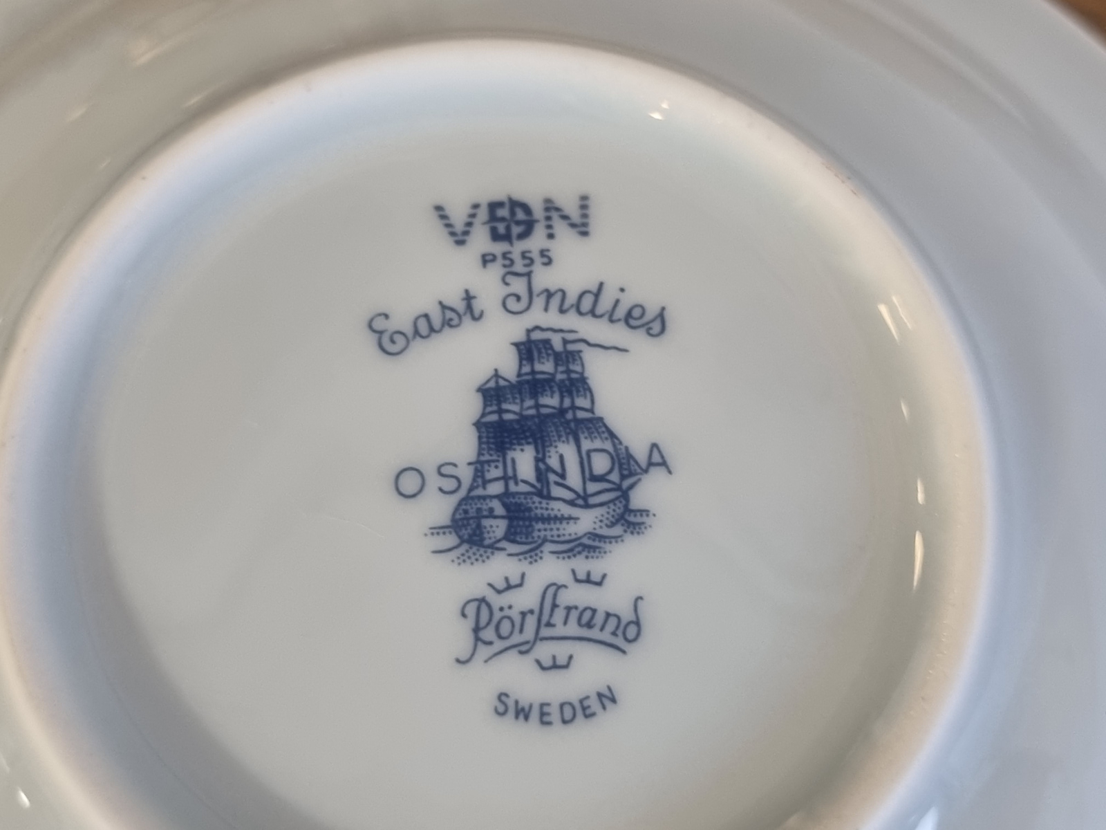 Rorstrand Ostindia Thee Bouillon Kop en schotel 10 cm (Porselein)