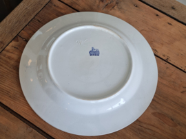Potiche blauw Petrus Regout groot bord 34,5 cm