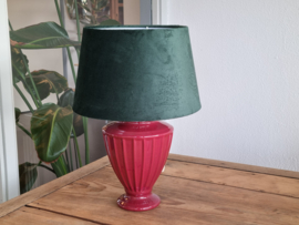 Vintage Bordeaurode Tafellamp Lamp groot model