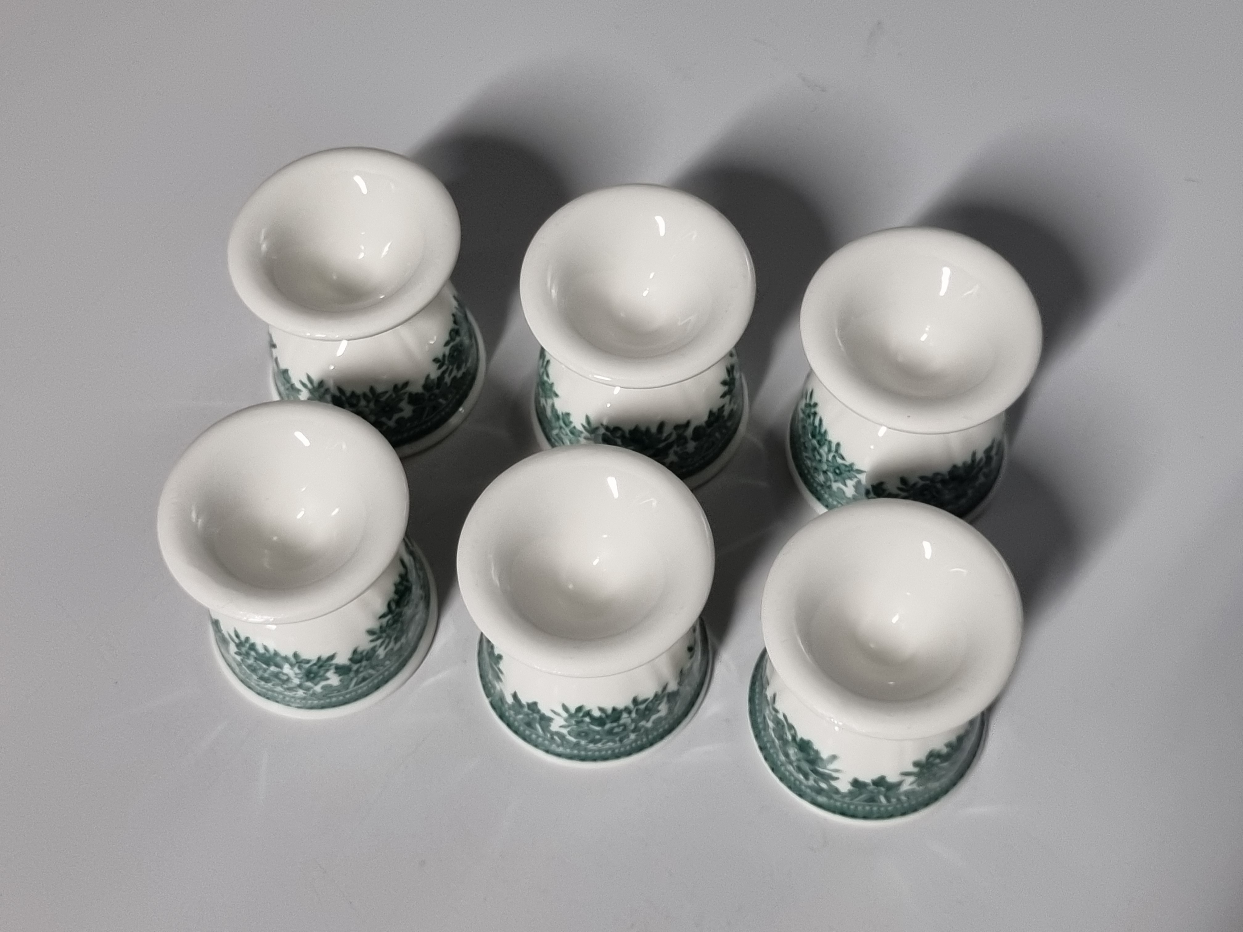 Villeroy en Boch Fasan groen set 6x Eierdopje
