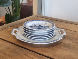 Bootjes Regout model Zwiebelmuster Gebakstel