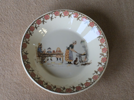 Frans Sarreguemines Enfants schaaltje 12 cm (afb. pannenkoeken eten)