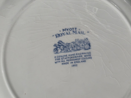 Engels blauw Mix & Match Set 6x dinerbord 24 - 25,5 cm