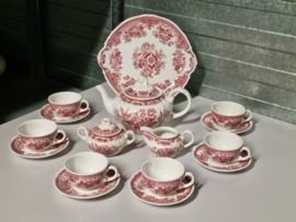 Villeroy en Boch Fasan rood Villeroy en Boch theeservies 6 personen