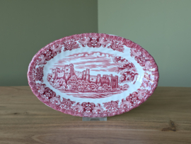 Engels rood British Olde Country Castles Ovale schaaltje 22 cm