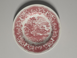 Engels rood Woods Burslem England Seaforth diep bord 23 cm