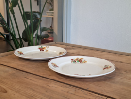 Societe Ceramique set 2x plat Dinerbord bloemetje 23,5 cm