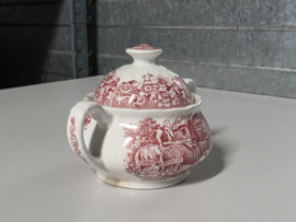 Engels rood 17th Century England Royal Tudor Ware Staffordshire Suikerpot