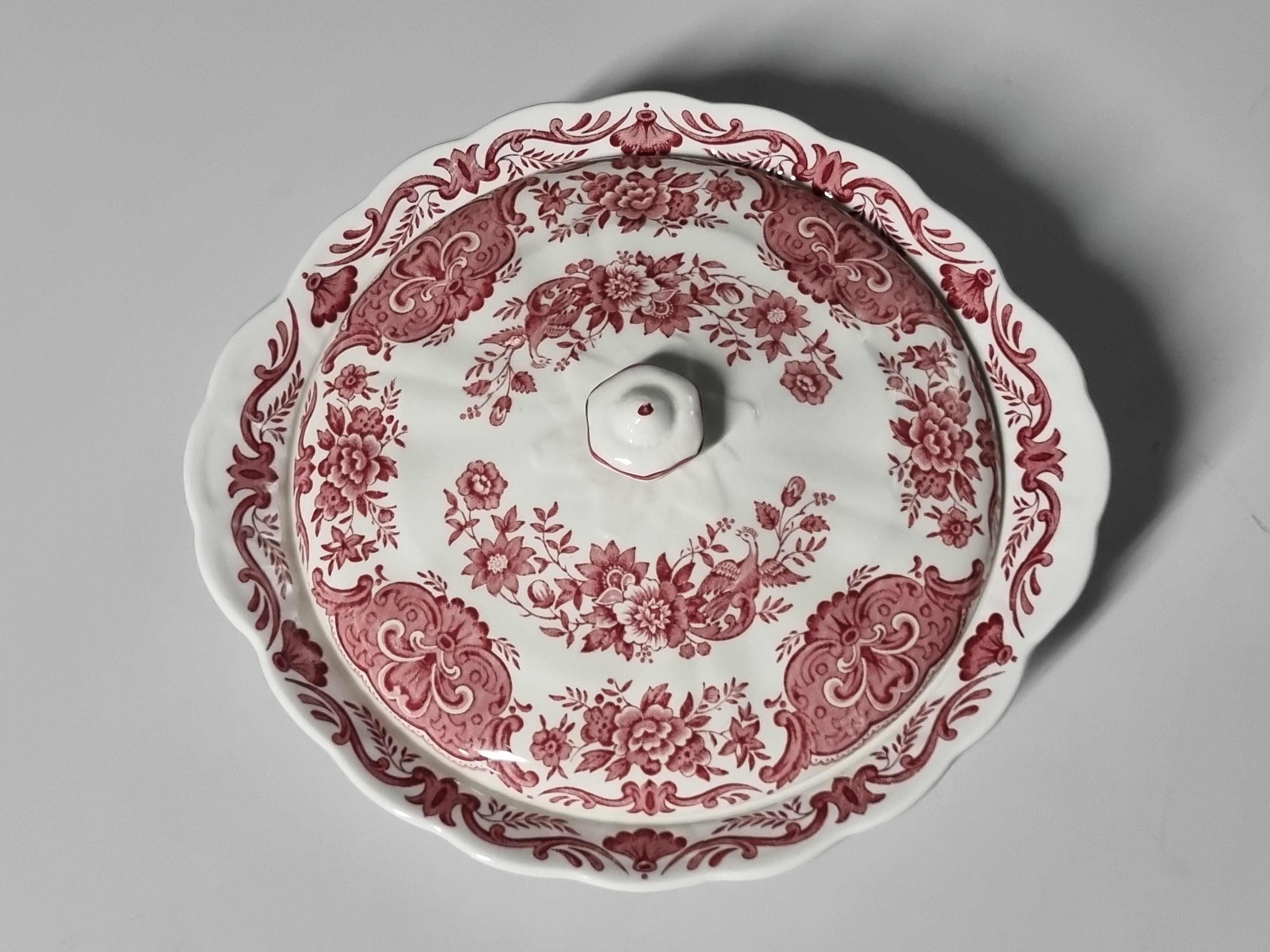Engels rood Ridgway Windsor dekschaal terrine