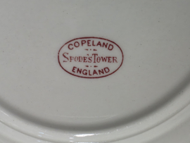 Engels Copeland Spode's Tower rood ontbijtbord 19,5 cm