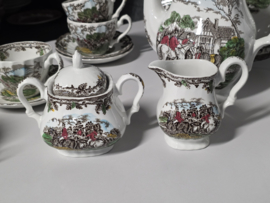 Engels bruin Jachtservies Myott's Country Life Koffieservies theeservies 8 personen