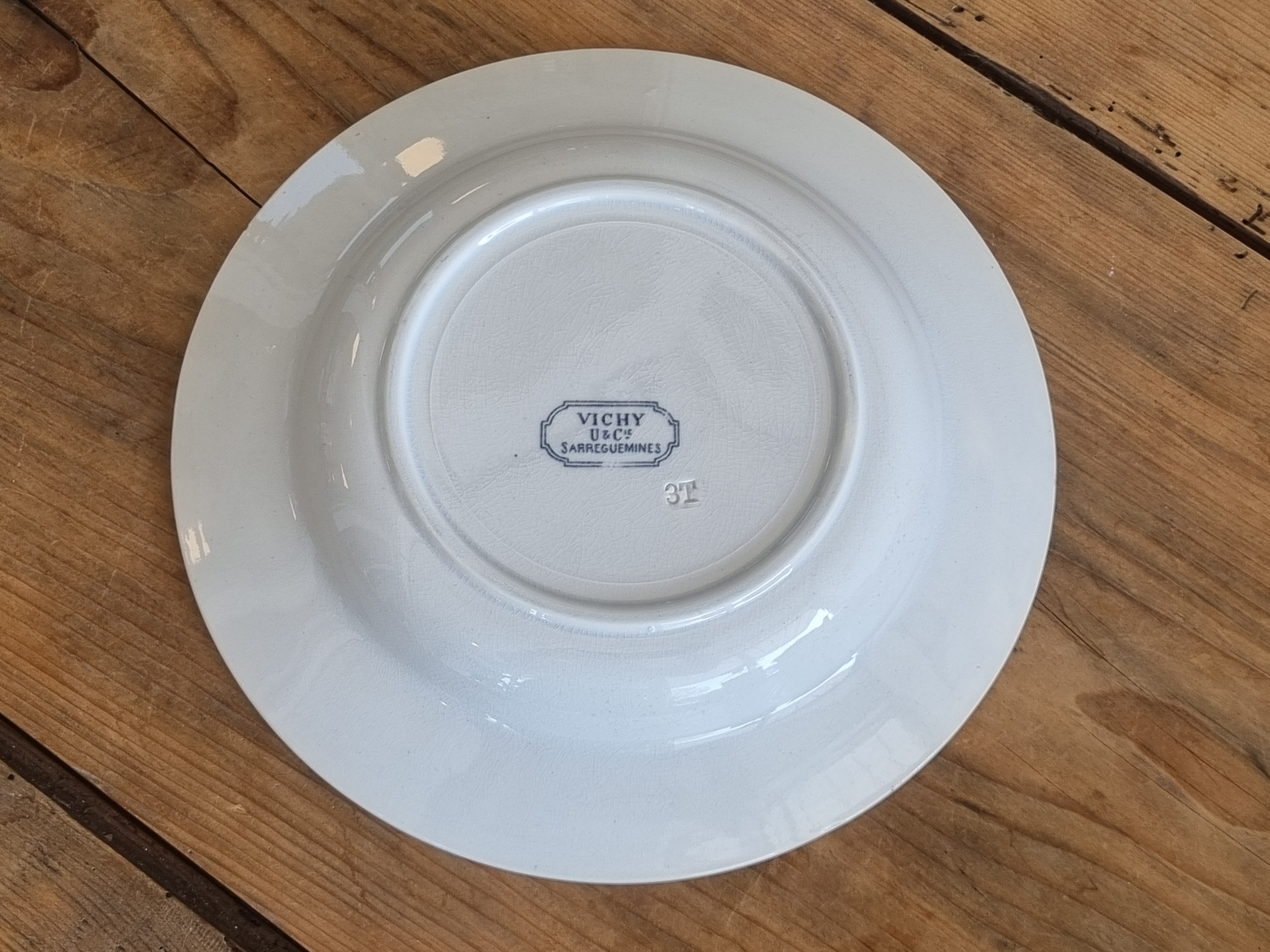 Sarreguemines Vichy diep pasta curry bord 24 cm